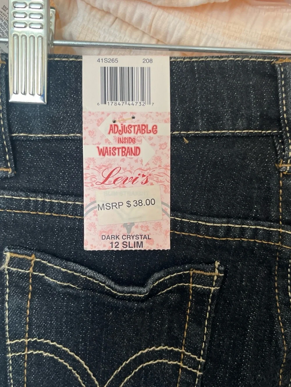 Levi's Dark Blue Jeans with Yellow Gingham Top